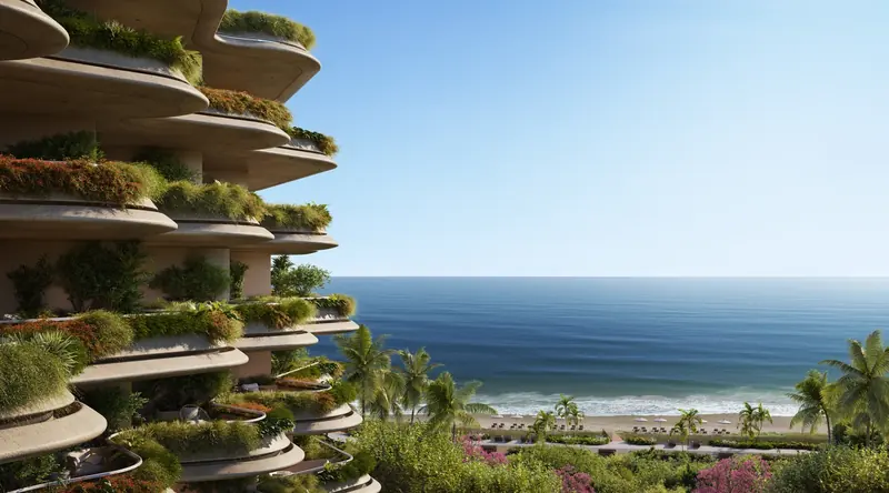 Torres do Tempo by Müze em meio à Mata Atlântica, de frente para o oceano